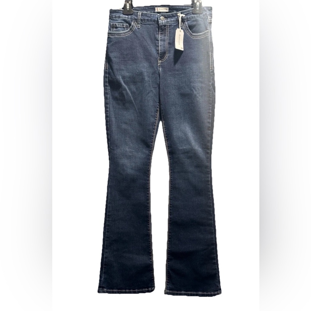 NWT MORRISON “The Starlet” Boot Cut Jeans Mid Rise Dark Wash Size 28 - Picture 8 of 10